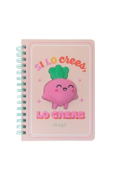 Libreta A5 con squishy Remolacha - Si lo crees, lo creas