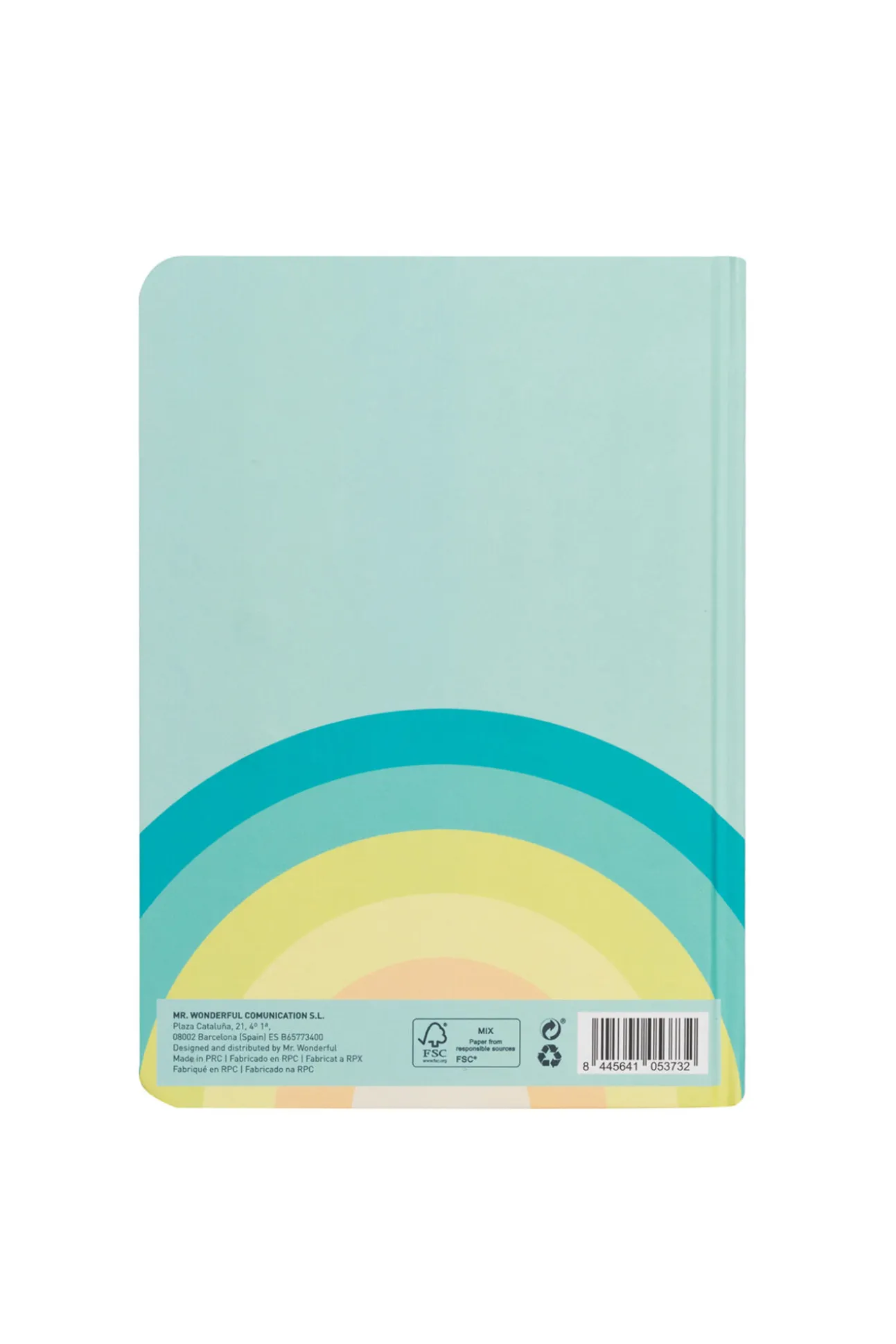Libreta con encuadernación cosida