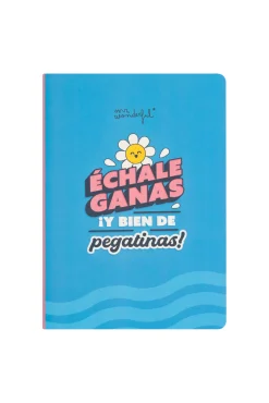 Libreta con notas adhesivas y pegatinas - Échale ganas ¡y bien de pegatinas!