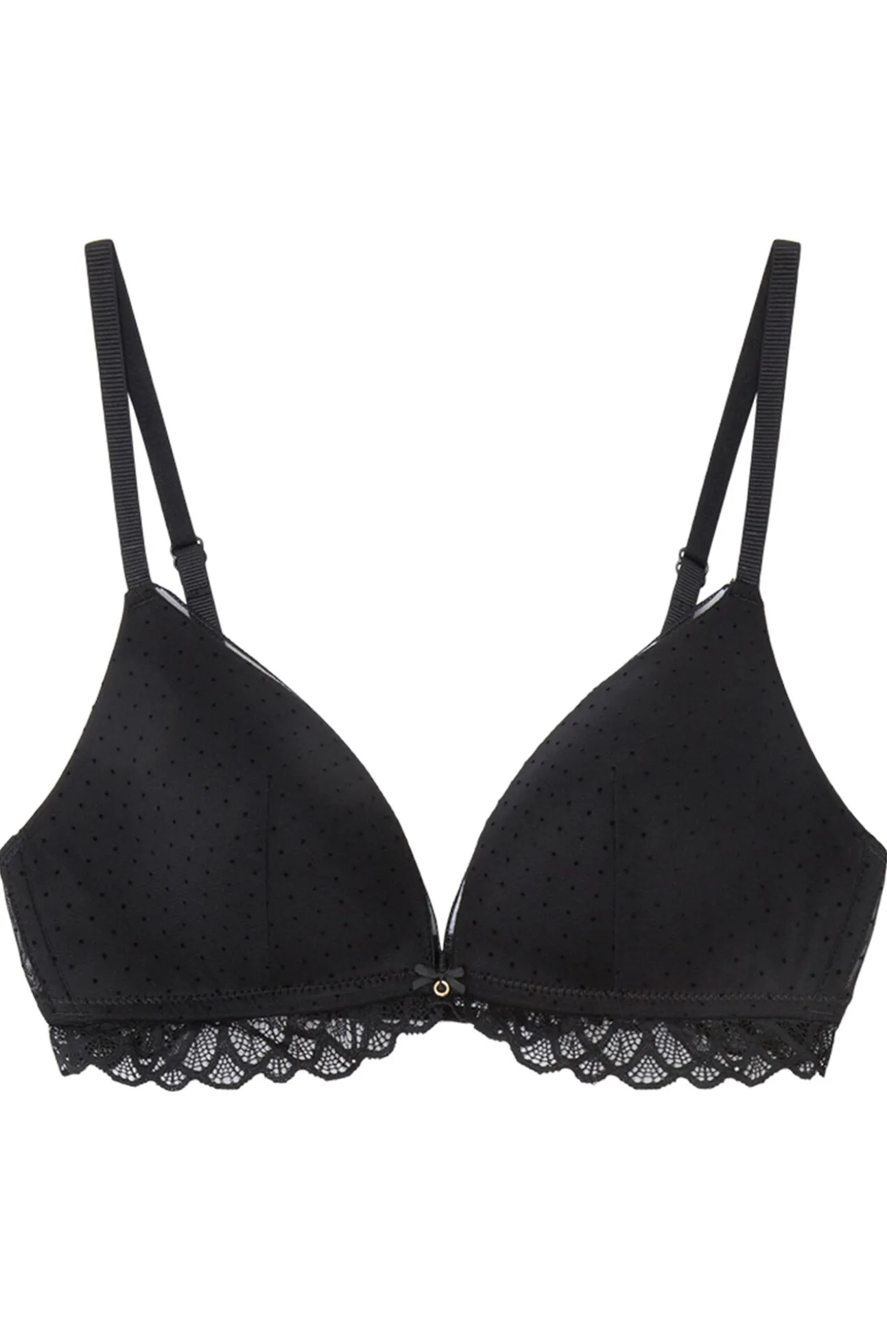LOVELY Sujetador triangular encaje tul negro