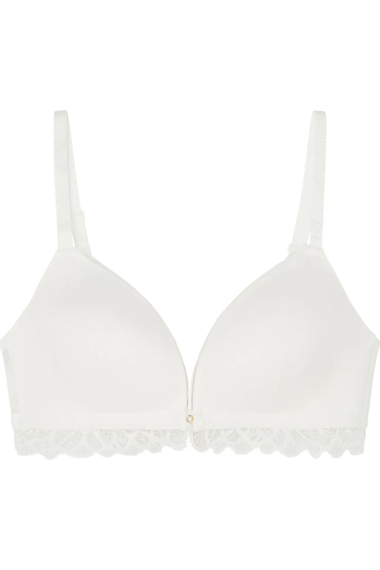 LOVELY Sujetador triangular encaje tul blanco
