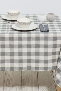 Mantel antimanchas algodón mezcla cuadros 4pax.