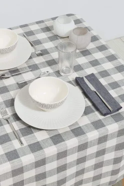 Mantel antimanchas algodón mezcla cuadros 6pax.