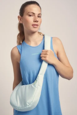 Mini bolso acolchado azul