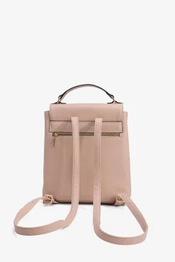 Mochila de piel sintética con solapa