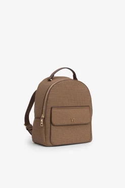 Mochila efecto cuero con textura