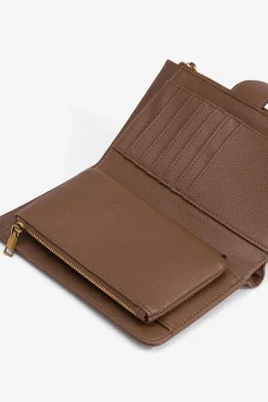 Monedero efecto lona combinado