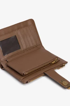 Monedero efecto lona combinado