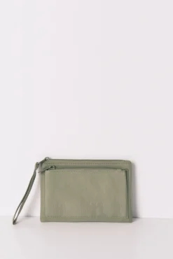 Monedero mini nylon verde