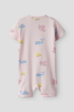 Mono de manga corta con algodón orgánico estampado