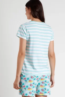MR WONDERFUL Pijama Manga Corta Sandia para Mujer