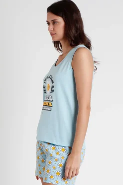 MR WONDERFUL Pijama Sin Mangas Positive para Mujer