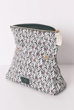 Neceser grande acolchado print hojas