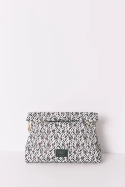 Neceser grande acolchado print hojas