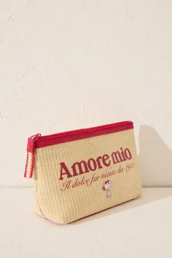 Neceser mediano Snoopy rafia