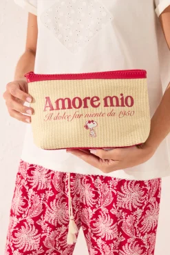 Neceser mediano Snoopy rafia