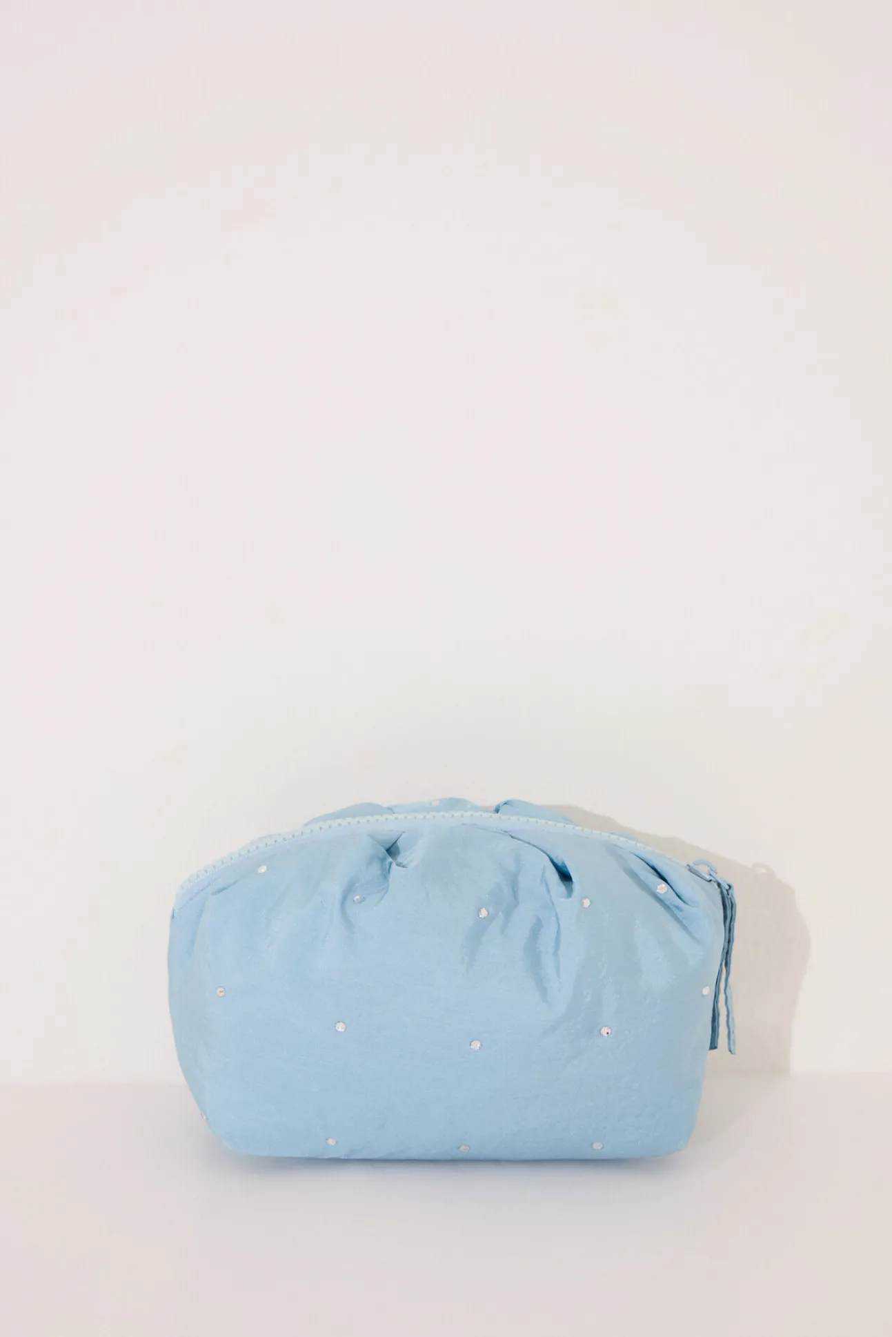 Neceser pequeño acolchado azul medio