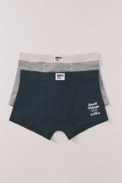 Pack 2 boxers rayas azul