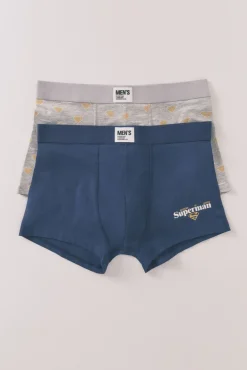 Pack 2 boxers Superman gris