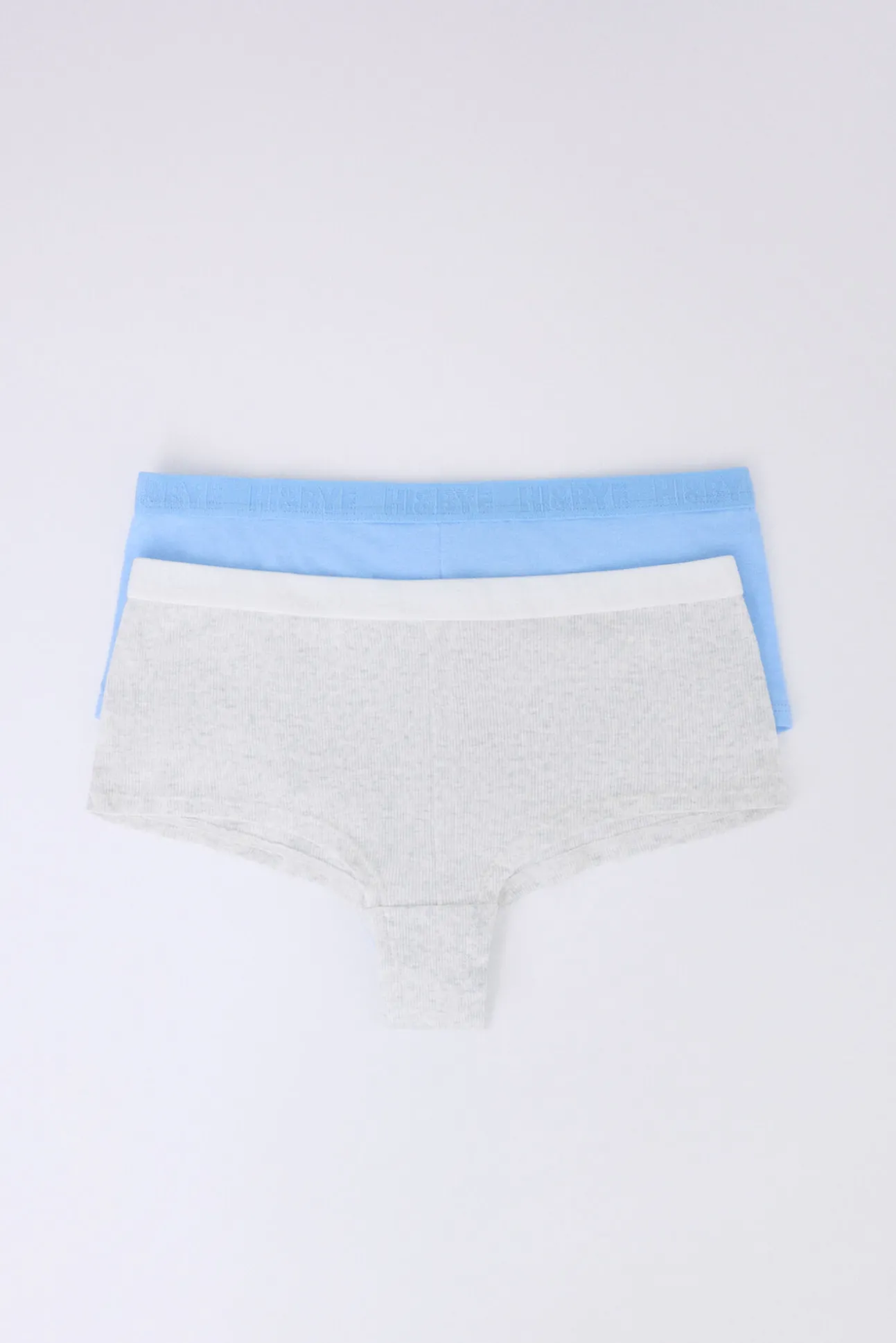 Pack 2 bragas bóxer azul, gris