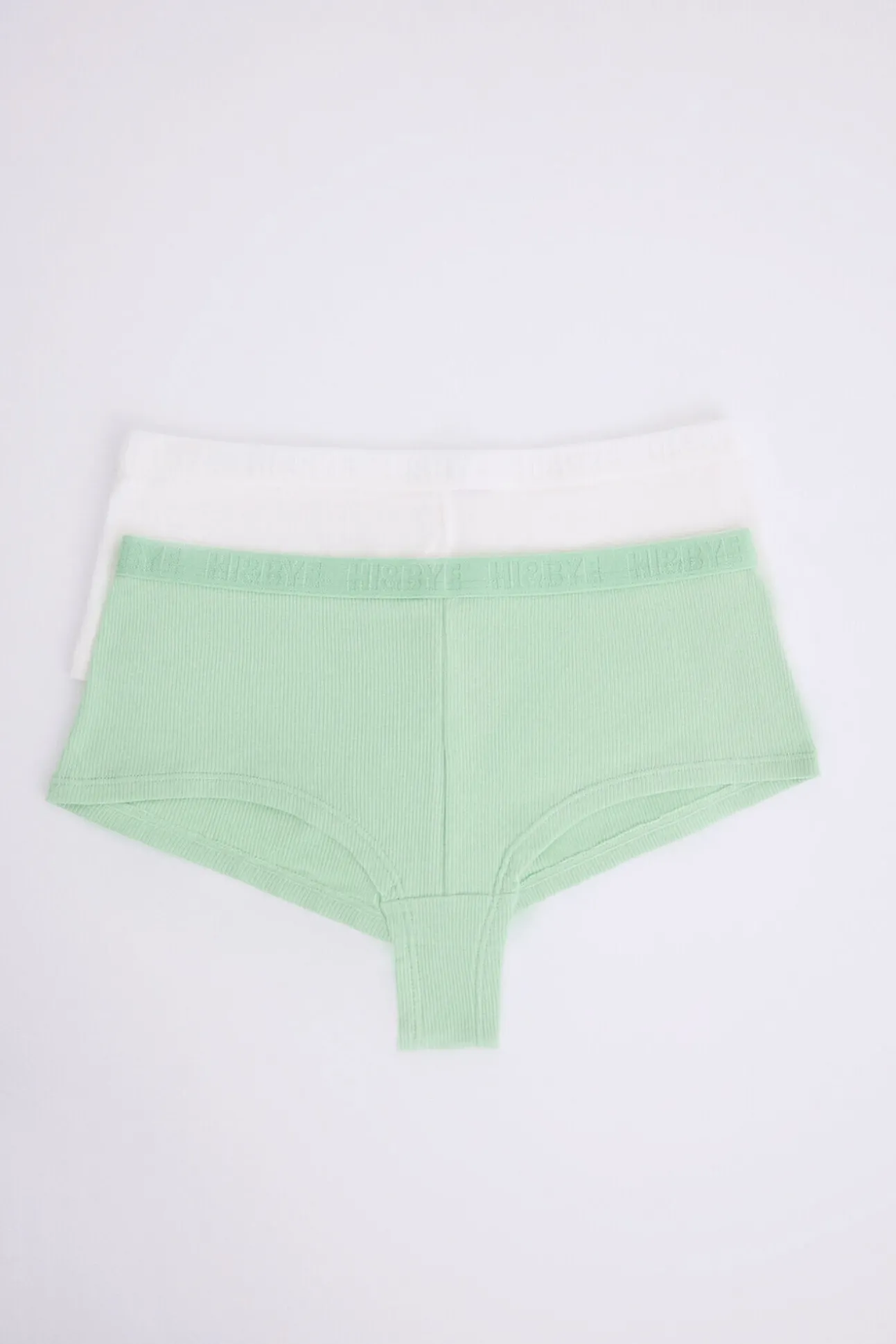 Pack 2 bragas bóxer blanco, verde