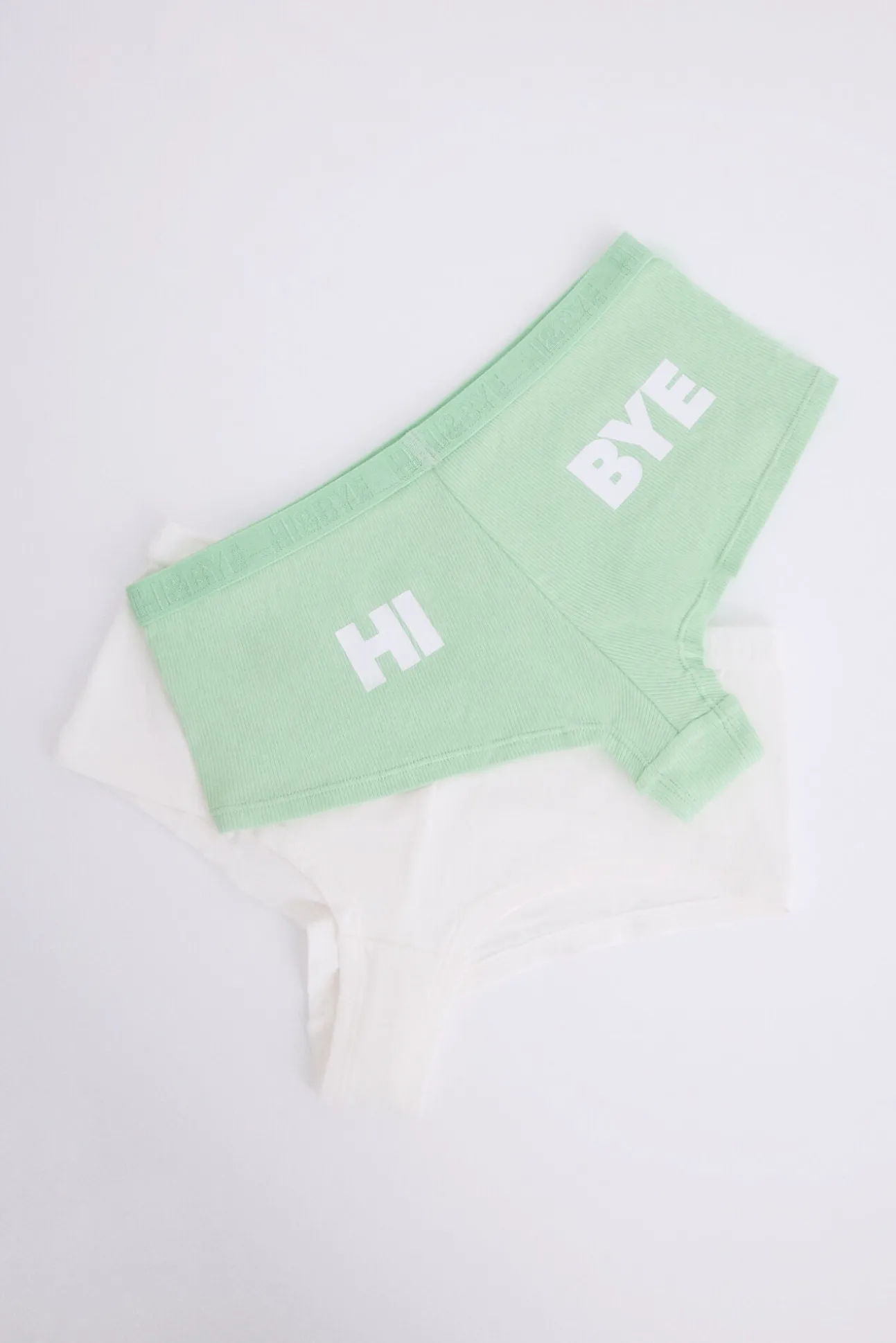 Pack 2 bragas bóxer blanco, verde