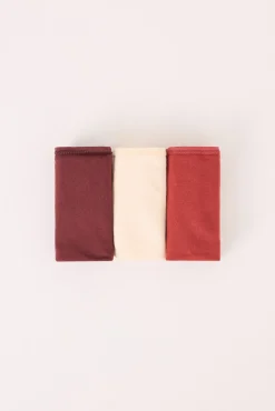 Pack 3 bragas clásicas algodón blanco estampado