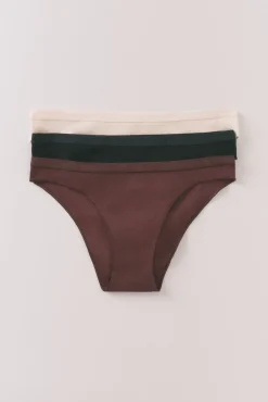 Pack 3 bragas clásicas canalé blanco