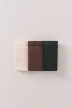 Pack 3 bragas clásicas canalé blanco