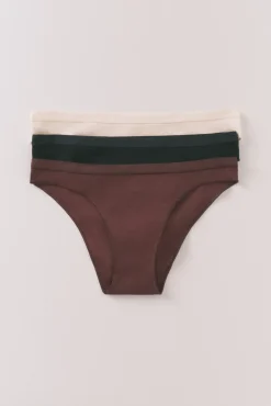 Pack 3 bragas clásicas canalé blanco