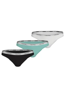 Pack 3 bragas clásicas logo Calvin Klein