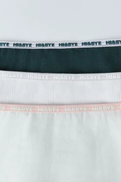 Pack 3 bragas clásicas verde, blanco, verde claro