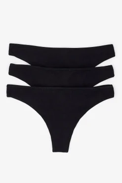 Pack 3 bragas tangas de algodón