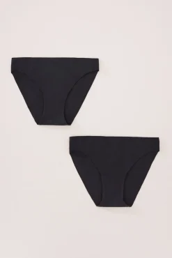 Pack 2 braguitas clásicas algodón negro
