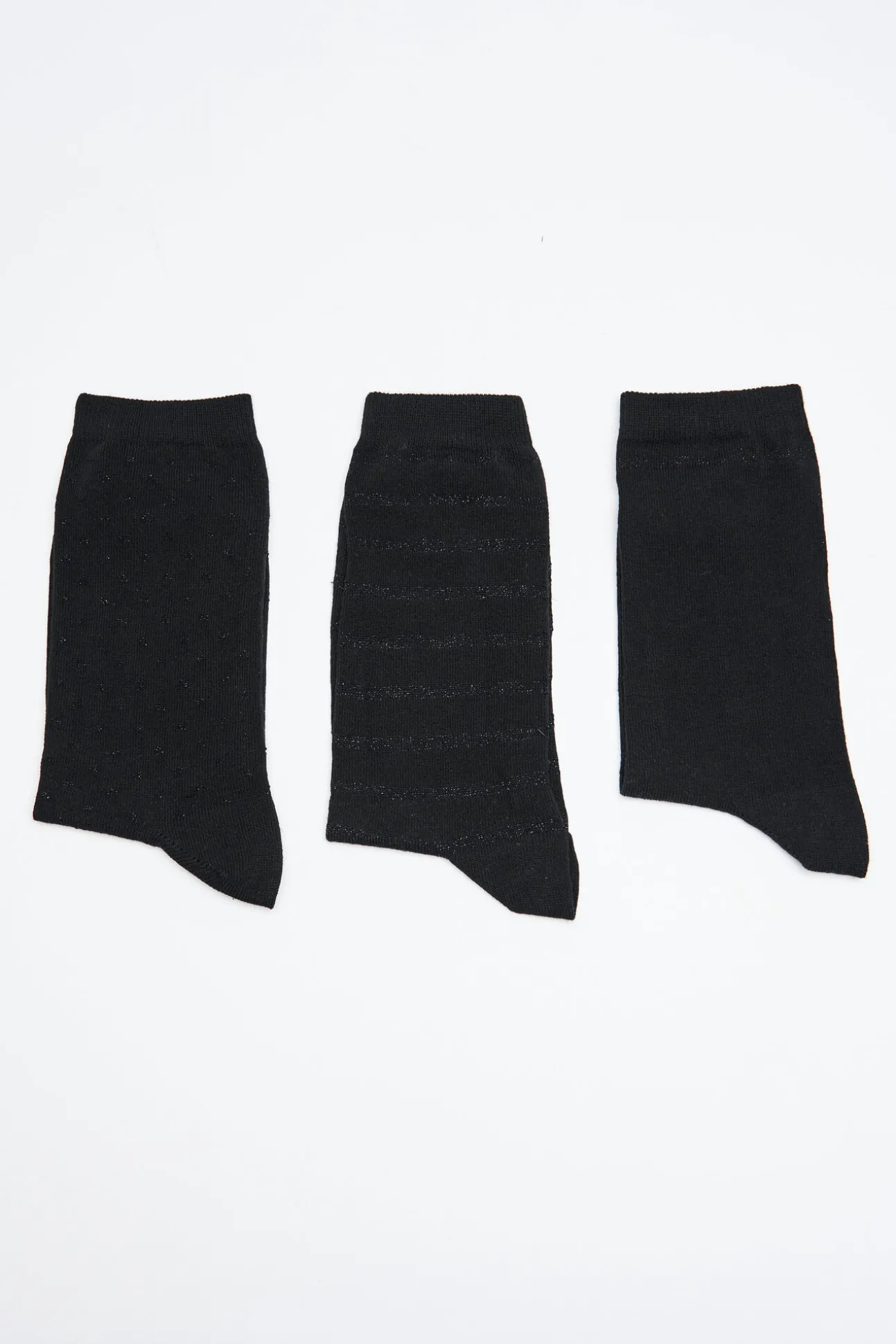 Pack 3 calcetines algodón negro