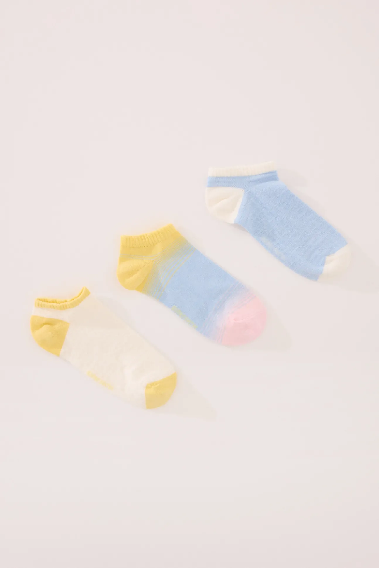 Pack 3 calcetines cortos textura multicolor