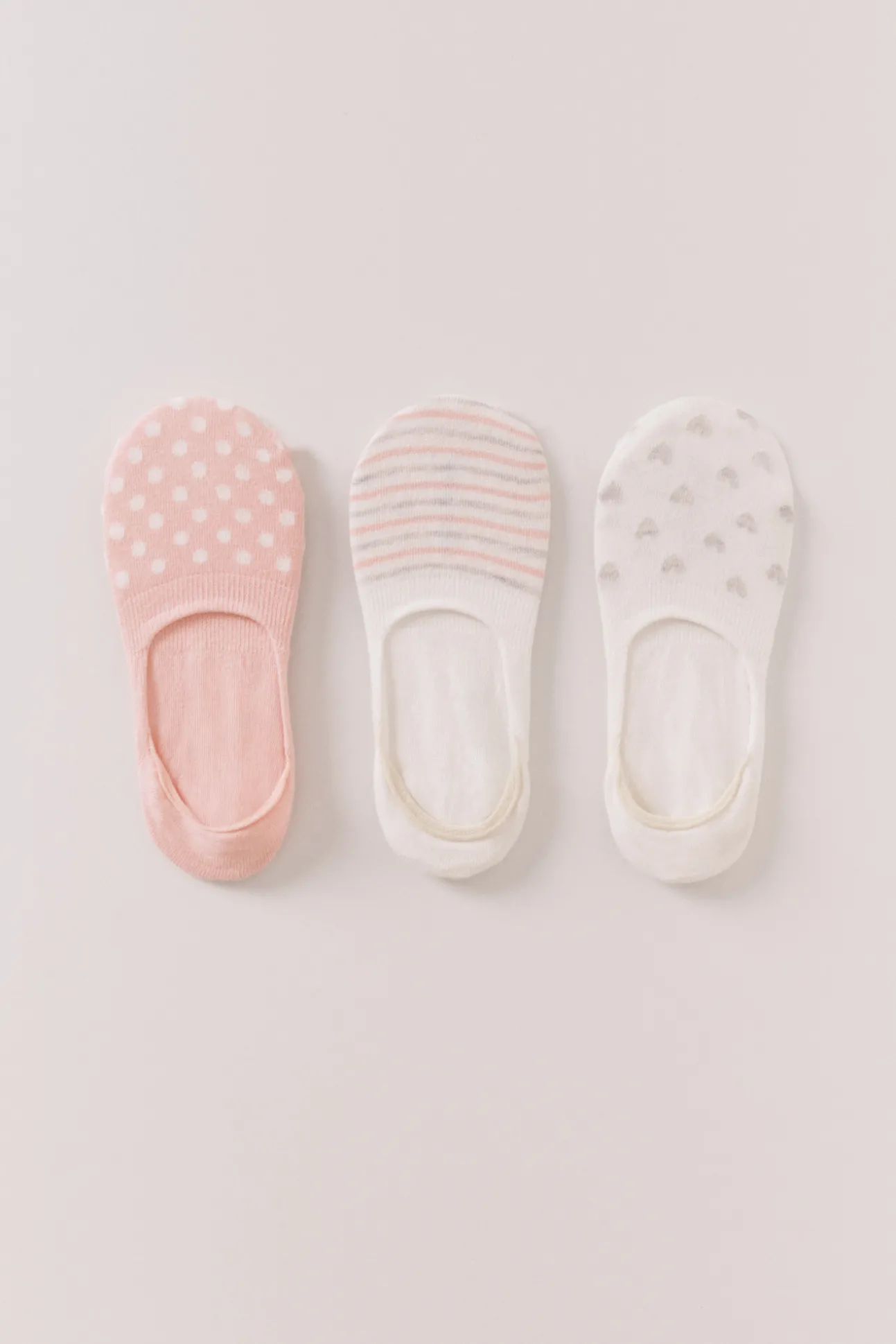 Pack 3 calcetines invisibles prints variados