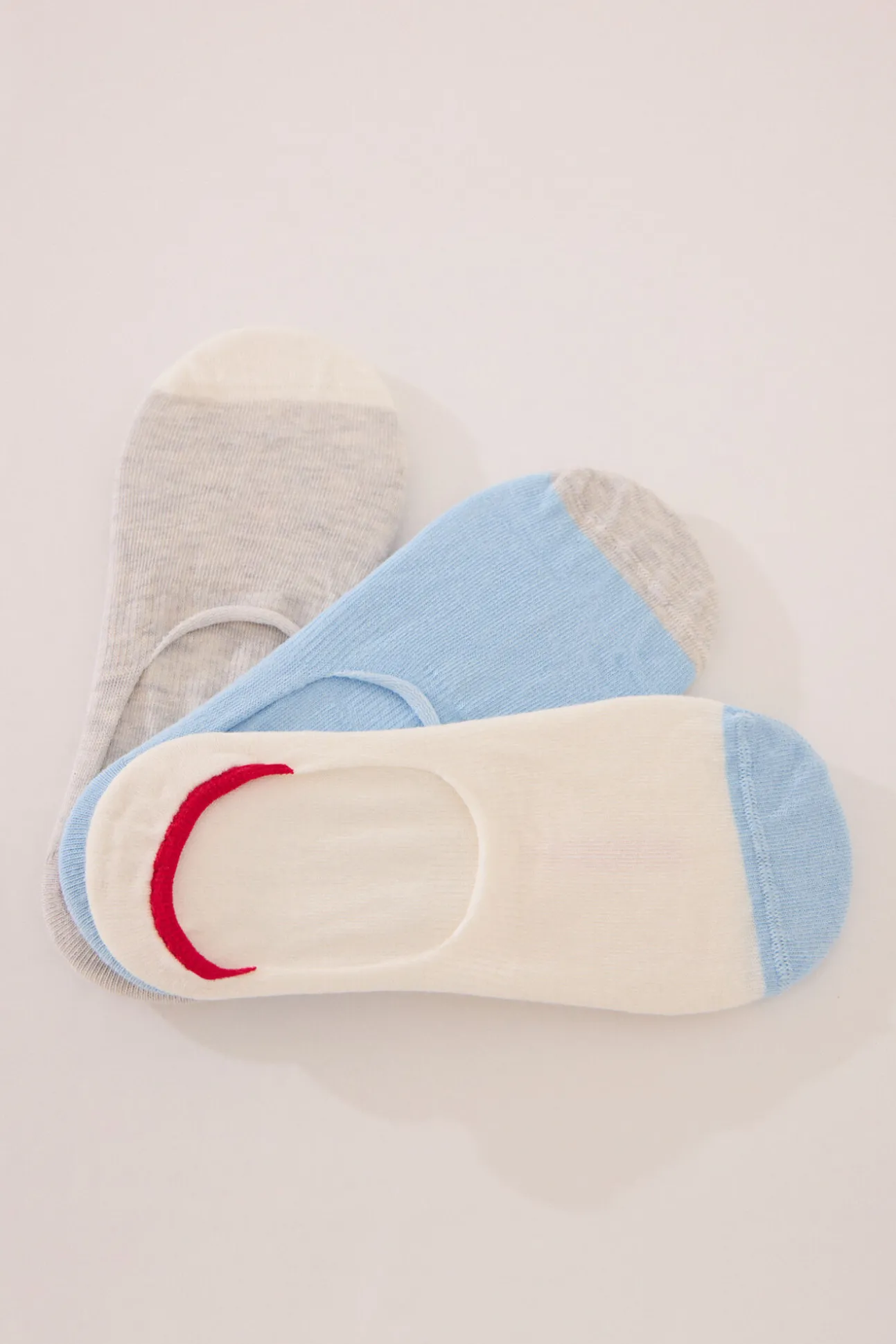Pack 3 calcetines invisibles doble color