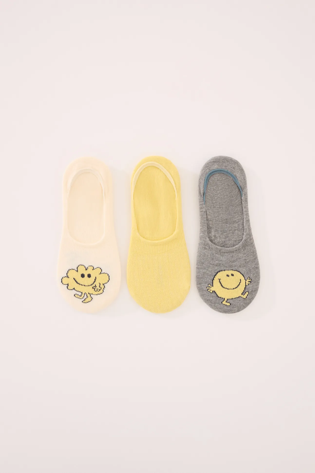 Pack 3 calcetines invisibles algodón Mr. Men