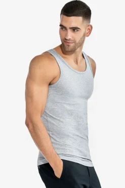 Pack 2 camisetas lisas sin mangas grises