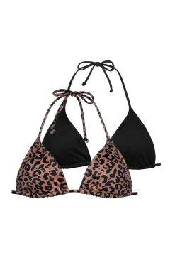 Pack 2 tops bikini triangular leopardo