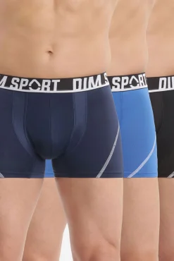 Pack de 3 boxers de deporte de microfibra con malla transpirable DIM