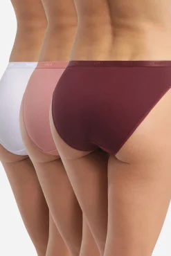 Pack de 3 bragas de algodón elástico en varios colores
