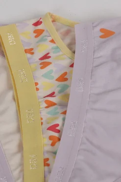 Pack de 3 bragas de niña estampadas con cintura elástica