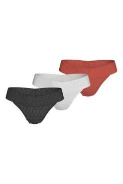 Pack de 3 bragas encaje