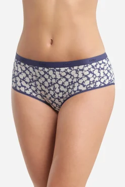 Pack de 3 bragas tipo culottes de algodón elástico estampado flores