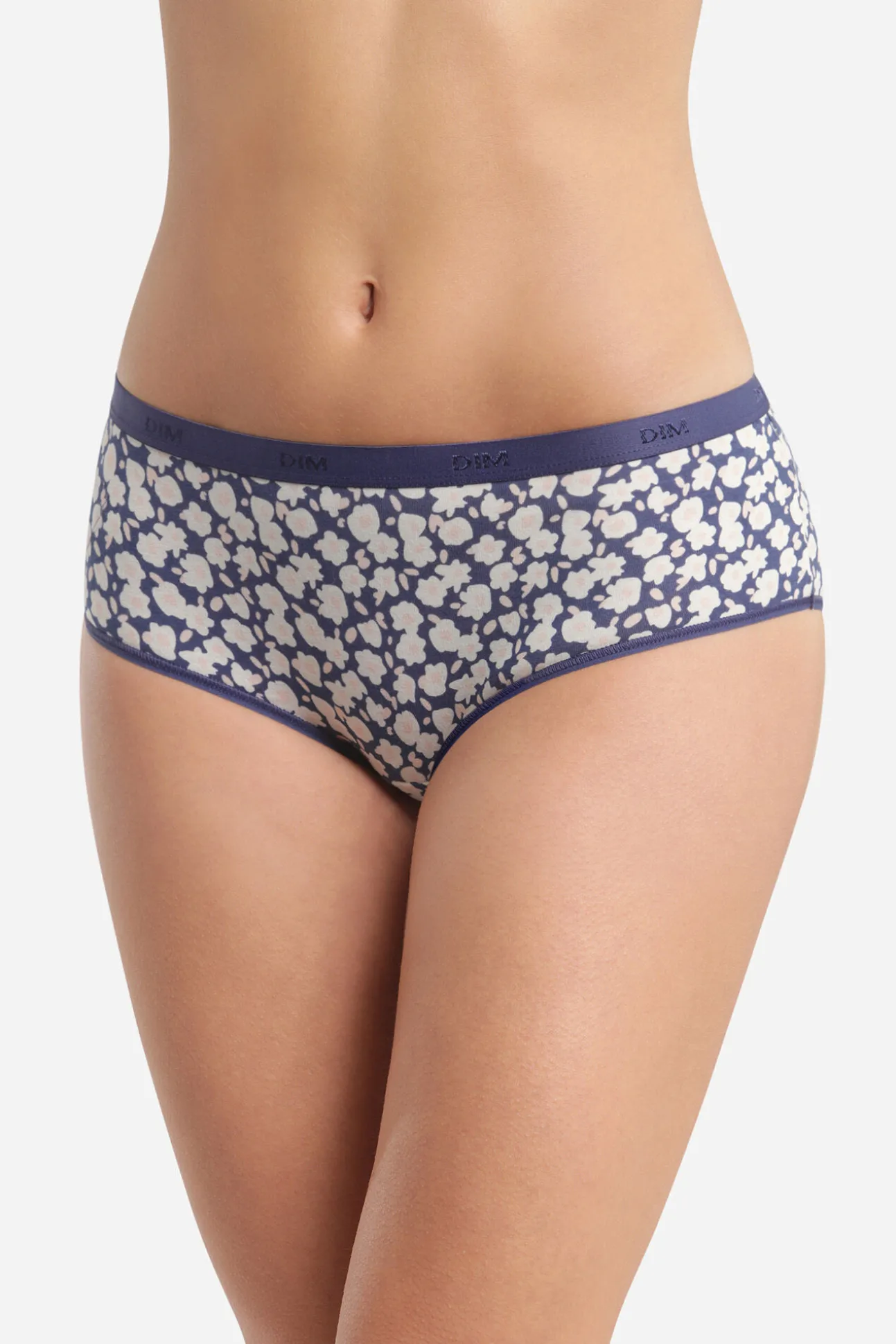 Pack de 3 bragas tipo culottes de algodón elástico estampado flores