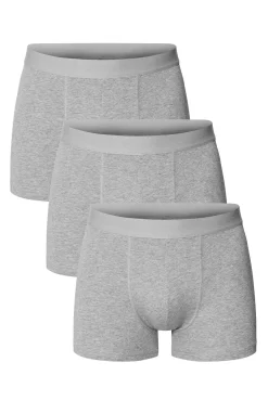 Pack de 3 bóxers algodón orgánico grises melange
