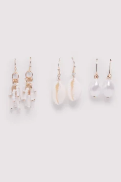 Pack pendientes conchas marinas
