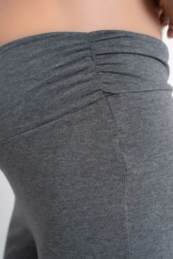 Pantalón básico maternity ancho de punto